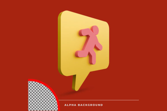 3D Rendering Man Icon Isolated: A Design Asset