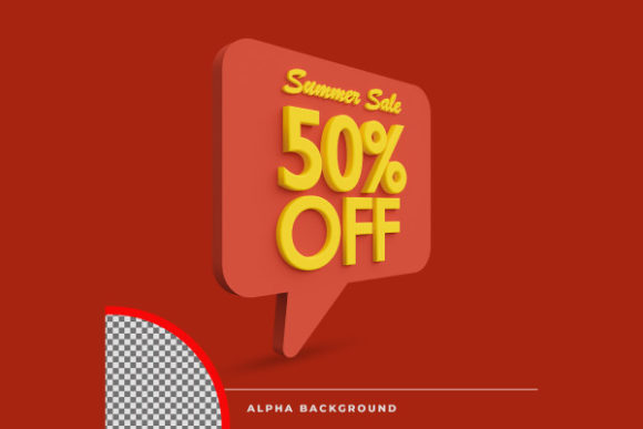 50% off Summer Sale Discount Offer Icon