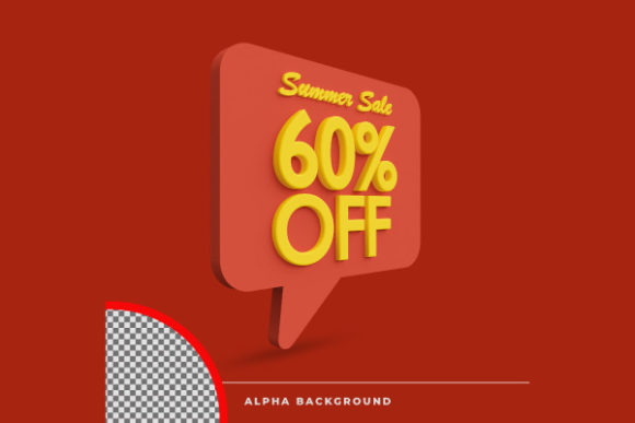 60% Off Summer Sale Discount Offer Icon for Your Designs
