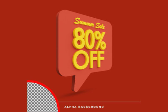 80% off Summer Sale Discount Offer Icon