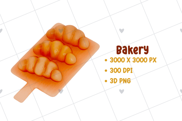 Bakery – Croissant 3D PNG Clipart