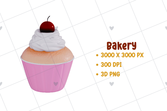 Bakery β Cupcake 3D PNG Clipart for Creative Projects