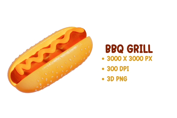 BBQ Grill β Hot Dog 3D PNG Clipart for Your Projects