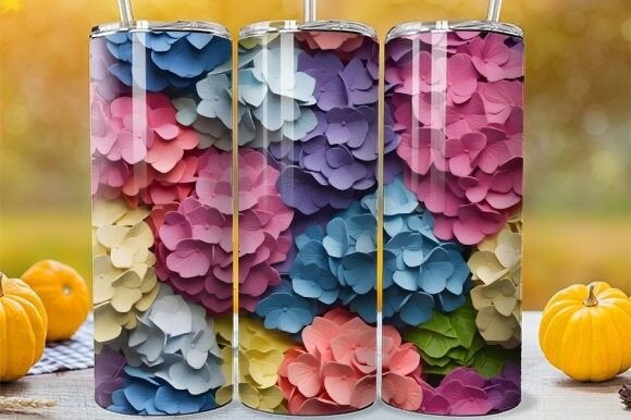 Beautiful Spring Hydrangea Tumbler Wraps