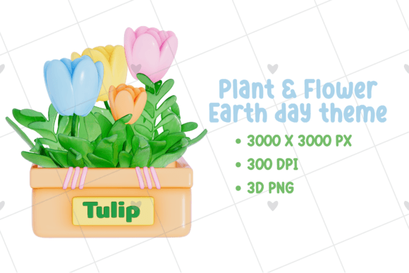Celebrate Earth Day with Vibrant Flower PNG Clip Art