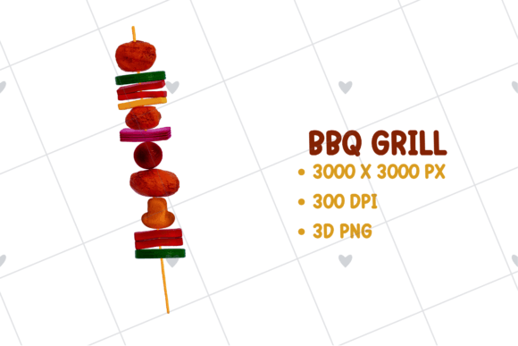 Elevate Your Designs with BBQ Grill β Skewer 3D PNG Clipart