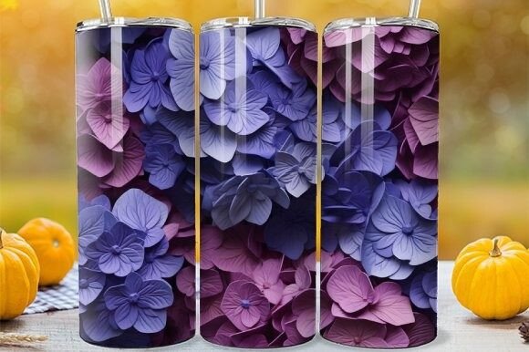 Flower Tumbler: Hydrangea Digital – Spring in Your Hands