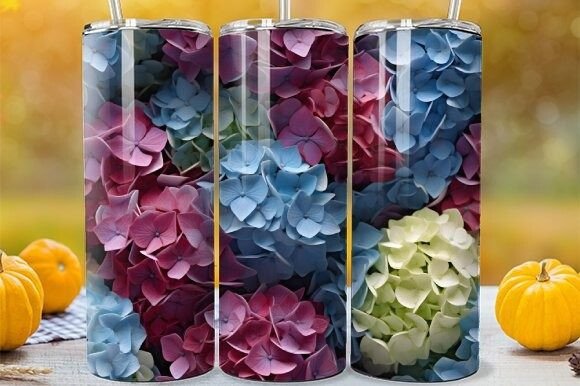 Hydrangea Tumbler Digital Download: Elevate Your Projects