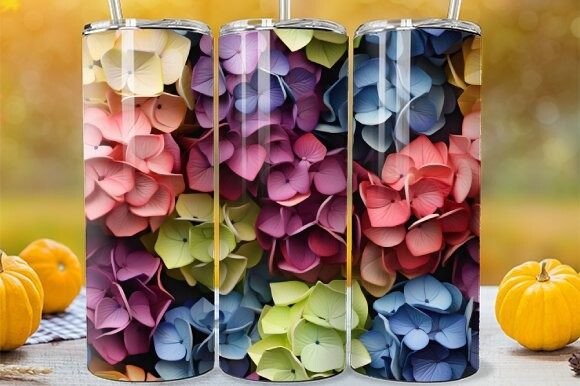 Hydrangea Tumbler: Spring Botanical Wrap