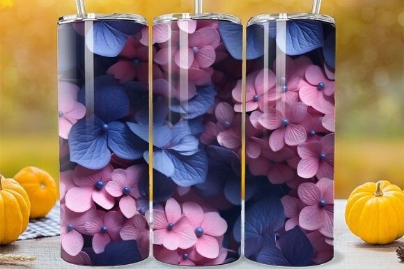 Hydrangea Tumbler: Spring Flower Wrap