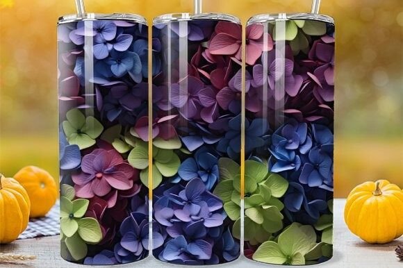 Spring Floral Elegance: Hydrangea Tumbler Wraps