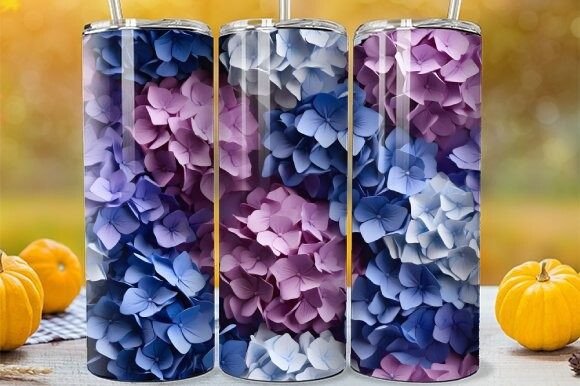 Spring Hydrangea Tumbler: Flower Wrap