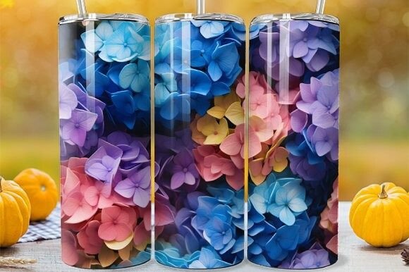 Spring-Inspired Design: The Digital Hydrangea Tumbler Wrap