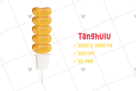 Tanghulu Fruit Stick 3D PNG Clipart for Vibrant Designs